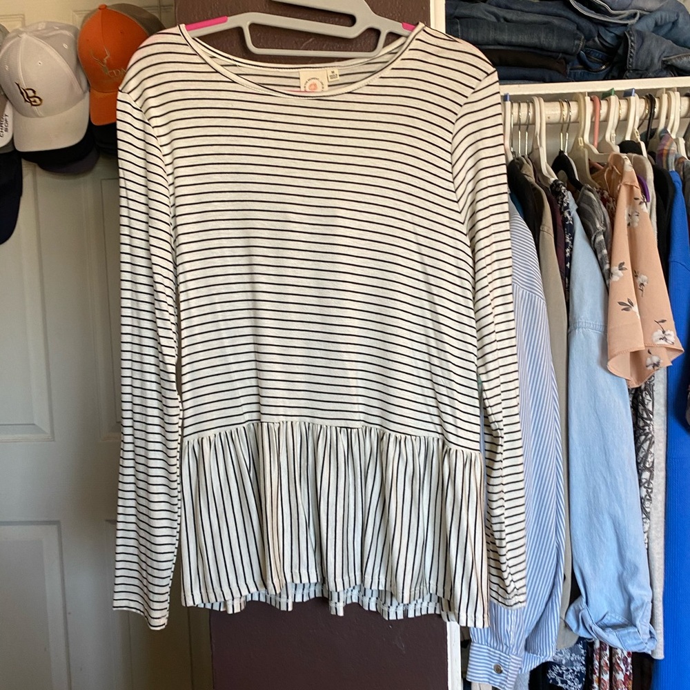 Long sleeve peplum top